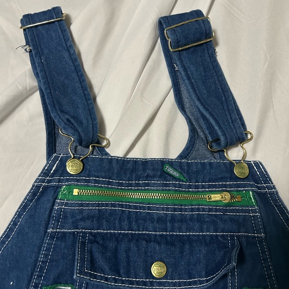 Liberty Bib Overalls Men’s 40x30 Blue Denim Baggy Workwear Carpenter Jeans - Picture 9 of 13